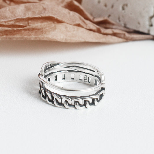 Sterling Silver Wave Ring Vintage Style 925 Silver Ring For Women Gift For Her Vintage Style Accessory For All