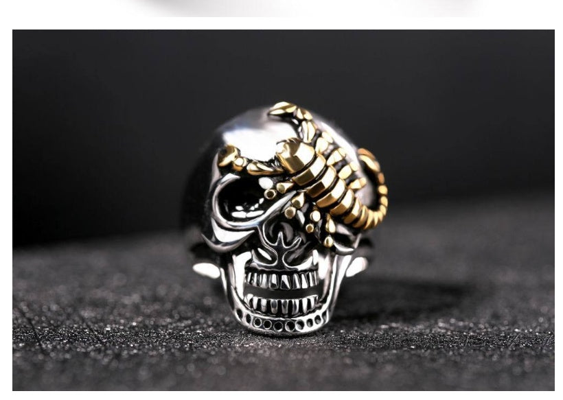 Alternative Titanium Steel Ring Exaggeration Hand Jewelry Punk Personality Ring Casting Tweezers Ring