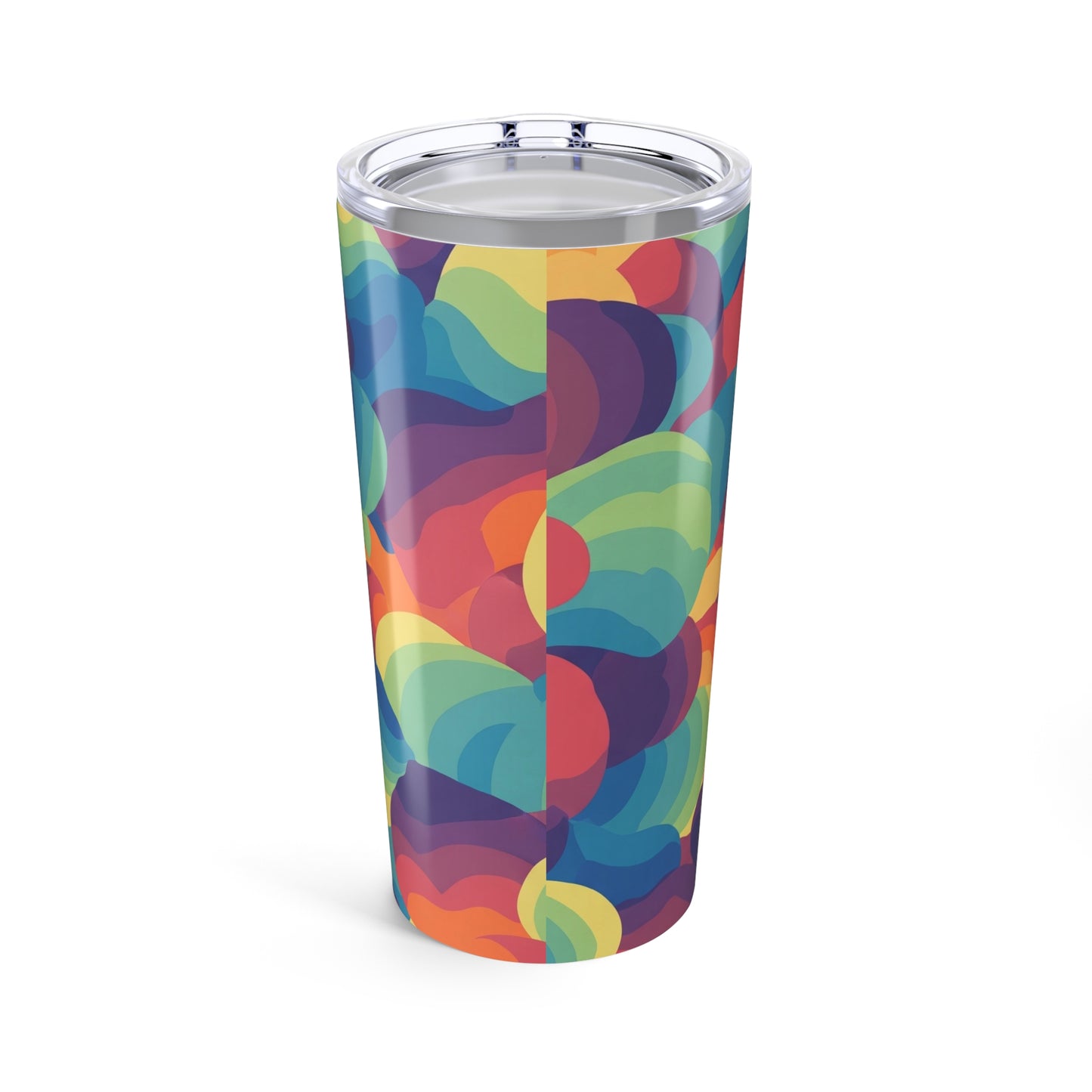 20 Oz Stainless Steel Tumbler With Printed Artwork Double Wall Vacuum Insulation Spill Resistant Hot Cold Beverages