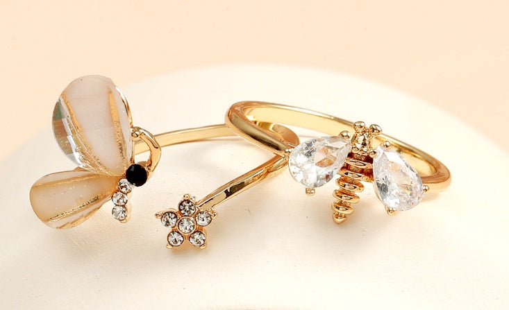 Stud Earrings White Crystal Womens Gold Electroplating Copper Simple Zodiac Ring Pair Golden X1PAIR White Gold