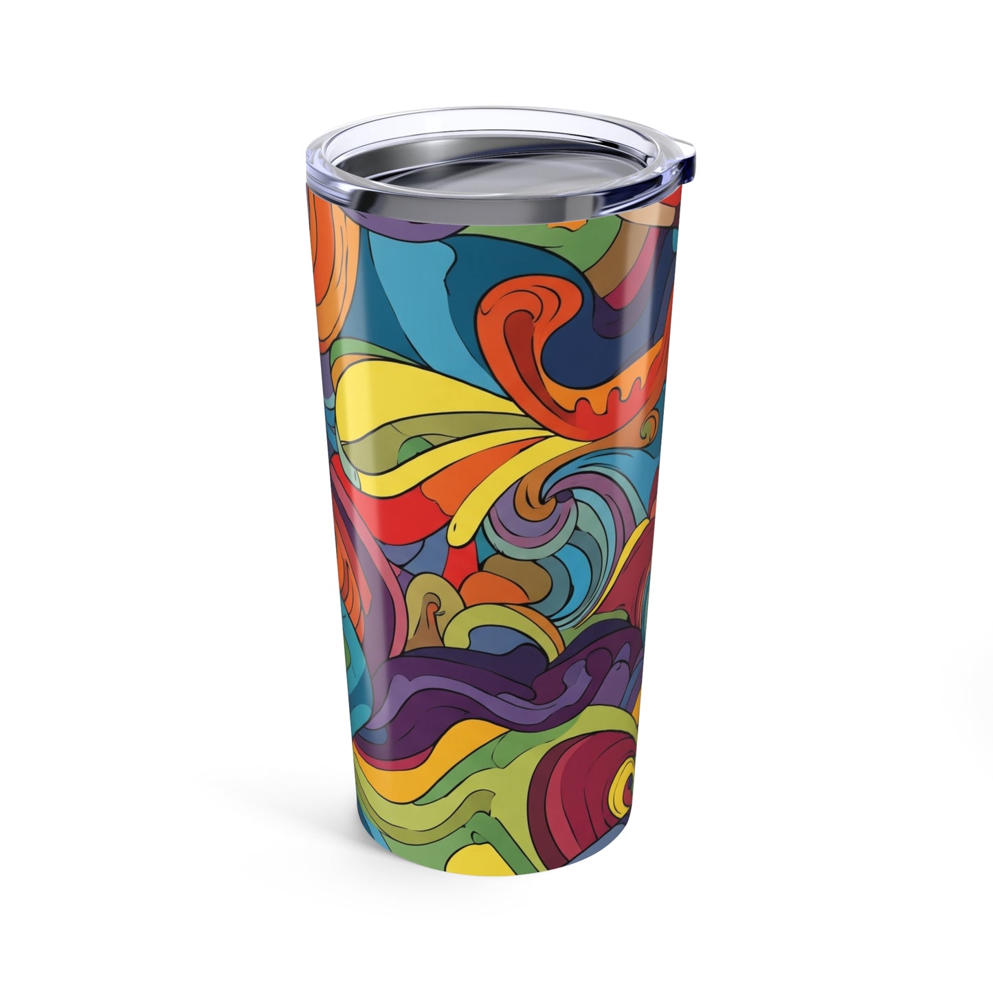 20Oz Printed Stainless Steel Tumbler With Double Wall Vacuum Insulation Leak Resistant BPA Free Hot And Cold Drink