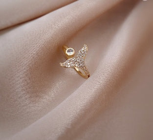 Real Gold Plating Cats Eye Rabbit Ring Alloy Jewels For Women Korean Style And Dainty Design Fashion Accessory