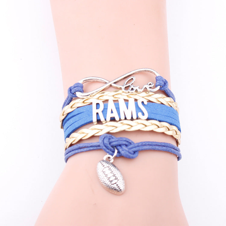 Unisex Leather Bracelet With Love Pendant Letter Charm Multi Layer Woven European Style Gift Anniversary Event