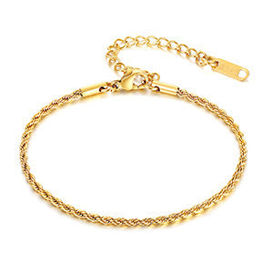 Womens Gold Tone Stainless Steel Twist Bangle Bracelet