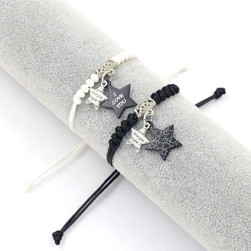Unisex Star Bracelet Alloy Jewelry With Pentagram Charm