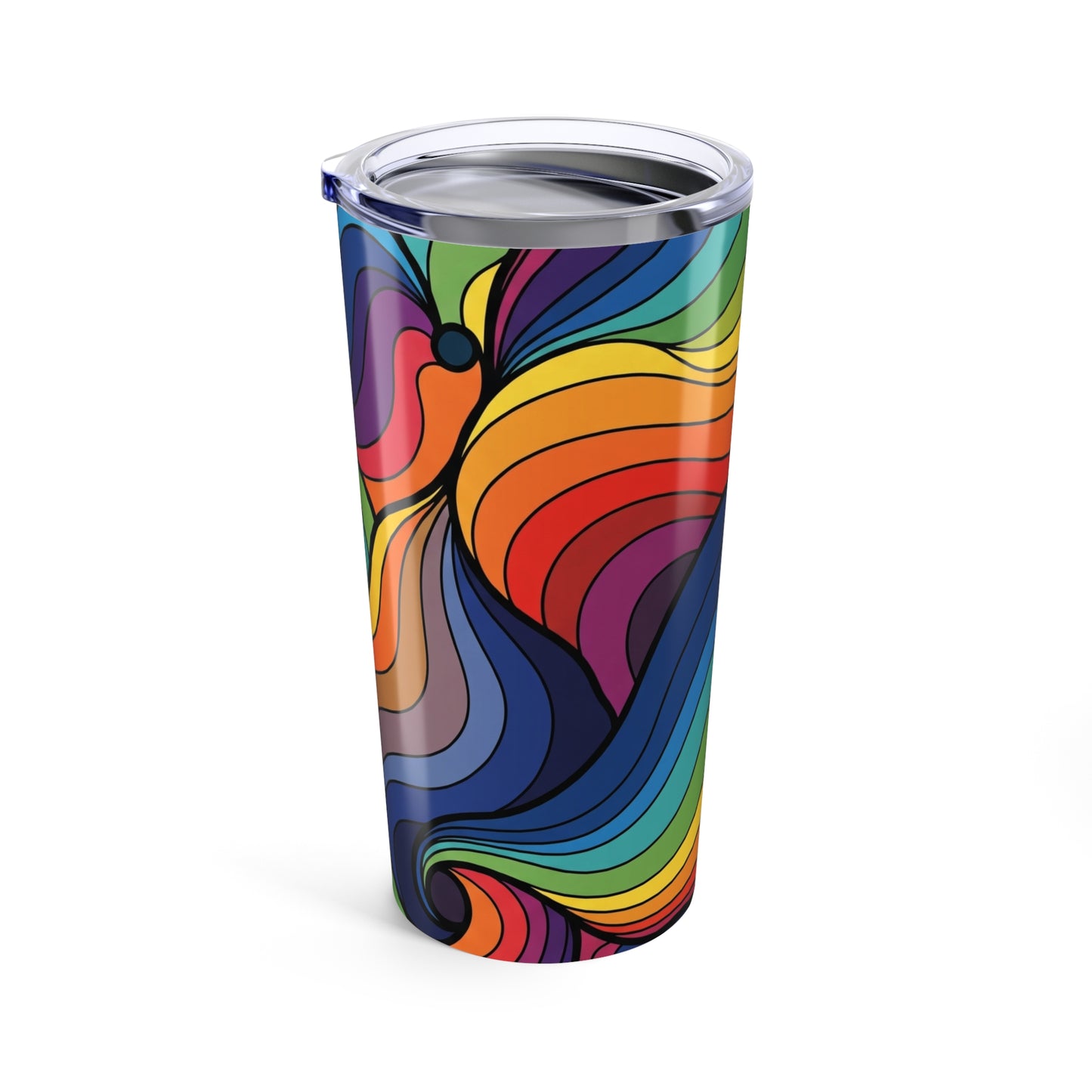 20oz Stainless Steel Tumbler Double Wall Vacuum Insulation Leak Proof Keeps Drinks Hot Or Cold Printed Design