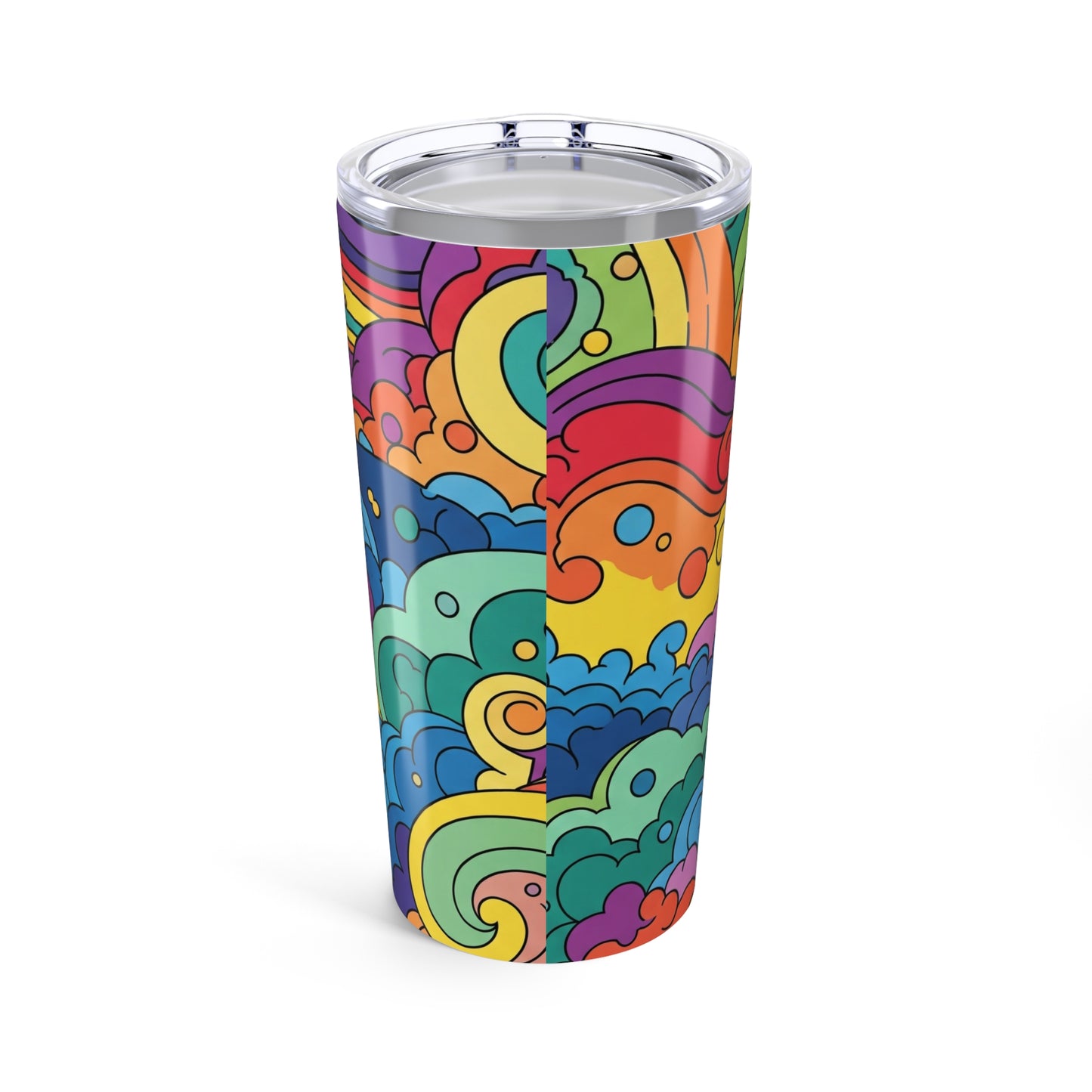 20oz Stainless Steel Travel Mug With Double Wall Vacuum Insulation Spill Resistant Pattern Vibrant Print Decorative