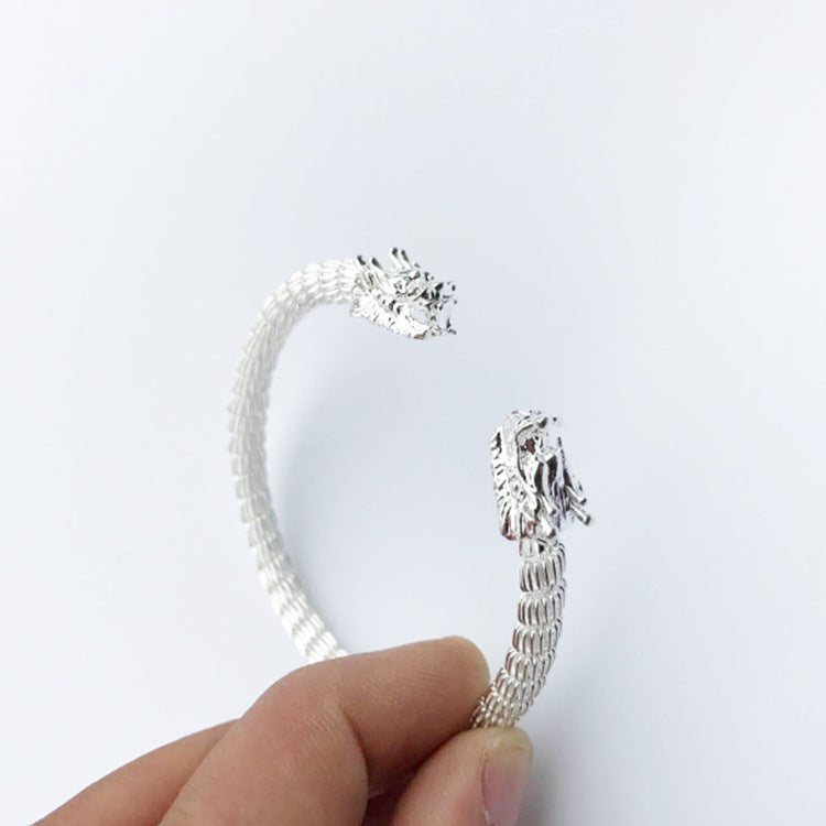 Mens Silver Plated Copper Faucet Bracelet National Jewelry Unique Birthday Gift Holiday Present For Business Occasions