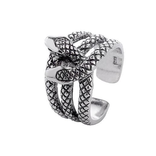 Adjustable Snake Ring Unisex Zodiac Animal Design Retro Metal Ring Punk Style Ring For Men And Women Unisex Zodiac