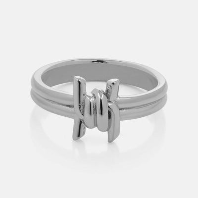 Unisex Stainless Steel Knot Ring Geometric Design Jewelry Accessory For Men And Women Modern Character Durable