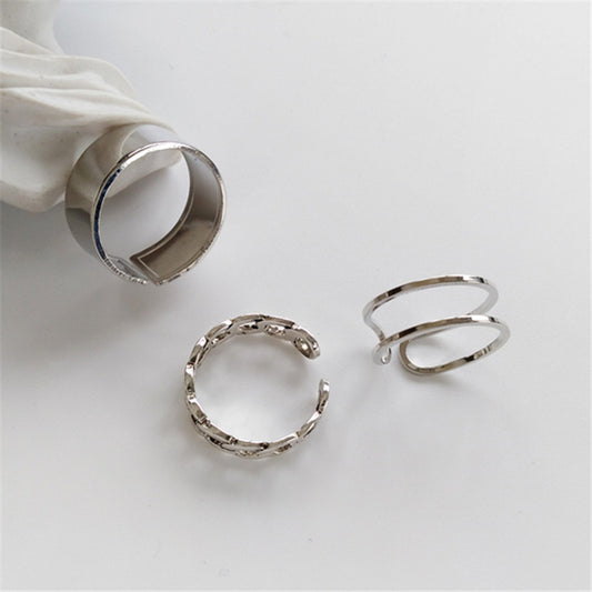 Womens Geometric Ring Set Korean Electroplated Alloy Knuckle Rings For Weddings Birthdays Travel Souvenir Gifts