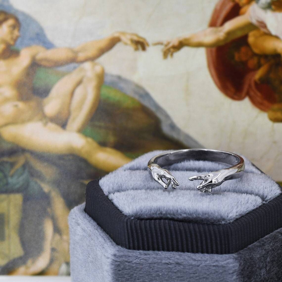 Geometric Alloy Ring For Men And Women Adjustable Opening Gold Or Silver Finish Jewelry Everyday Use Accessory