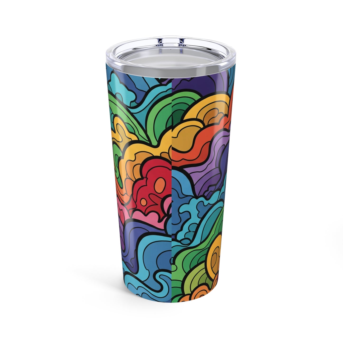 20 Oz Stainless Steel Insulated Tumbler With Vibrant Printed Design Double Wall Vacuum Sealed Spill Resistant