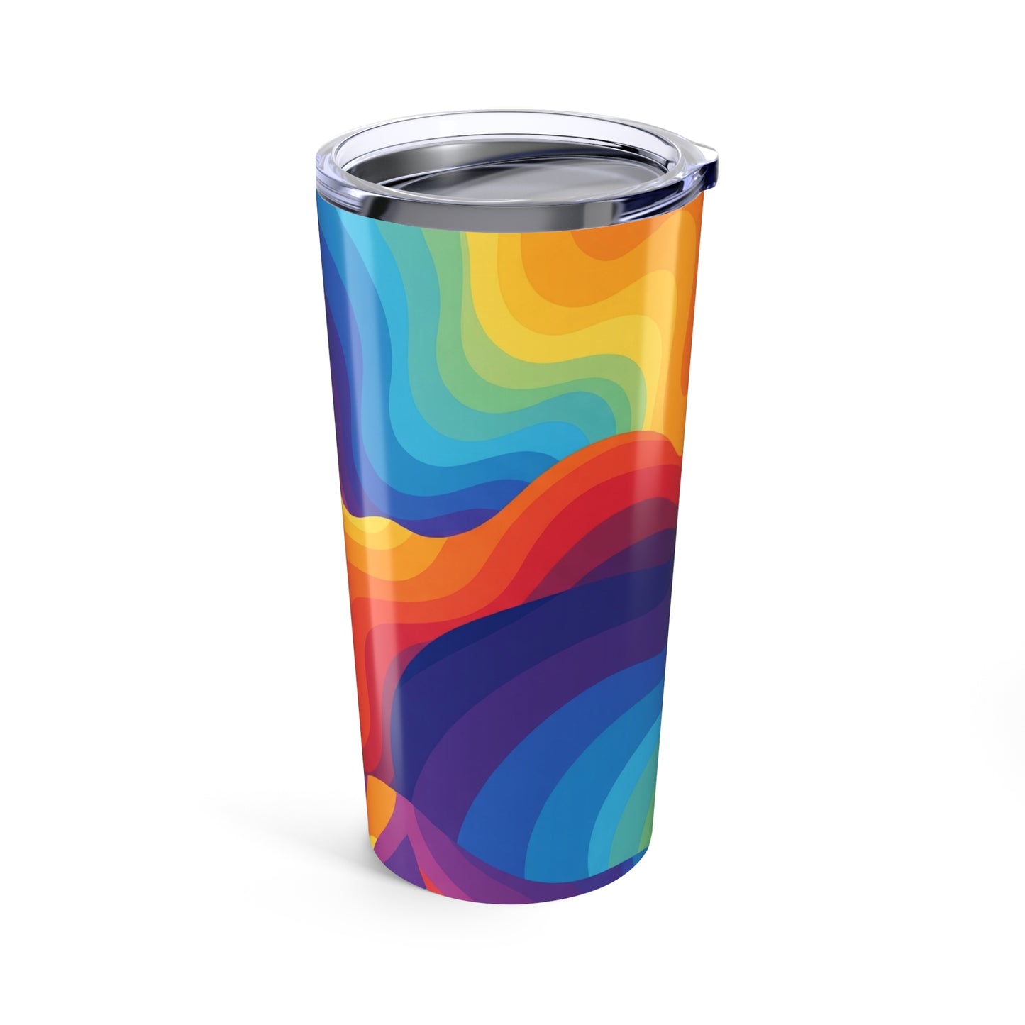 20 Ounce Steel Coffee Cup With Printed Pattern Double Wall Insulation Spill Resistant Leak Proof Travel Mug With