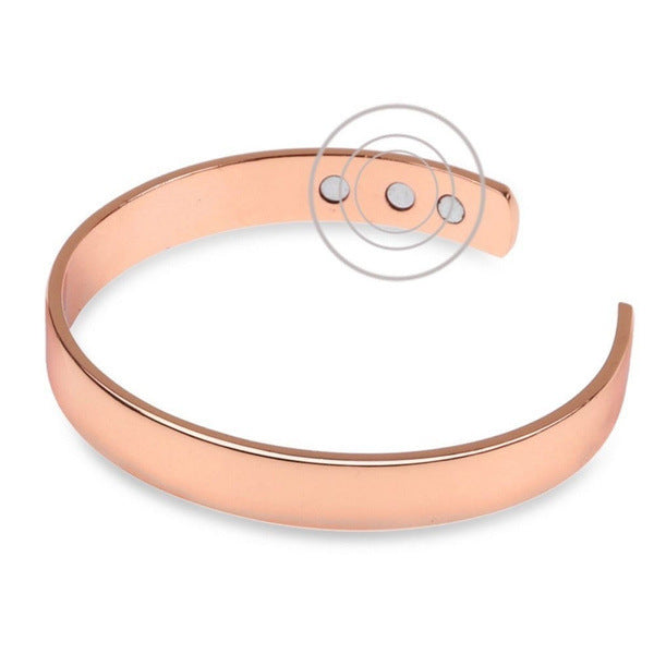 Unisex Copper Bracelet Electroplated Finish With European American Design For Men And Women Individually Packed