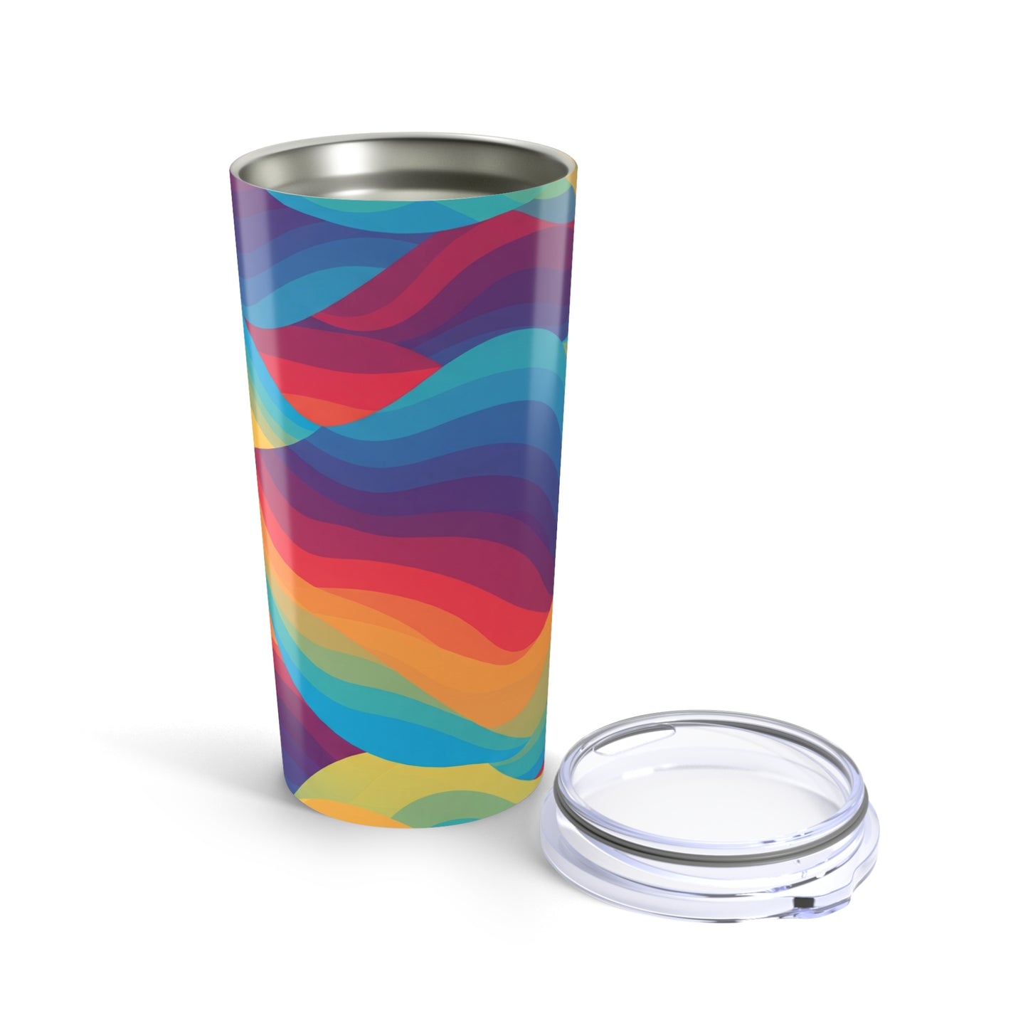 20oz Stainless Steel Travel Mug With Double Wall Vacuum Insulation Spill Resistant BPA Free Printed Container