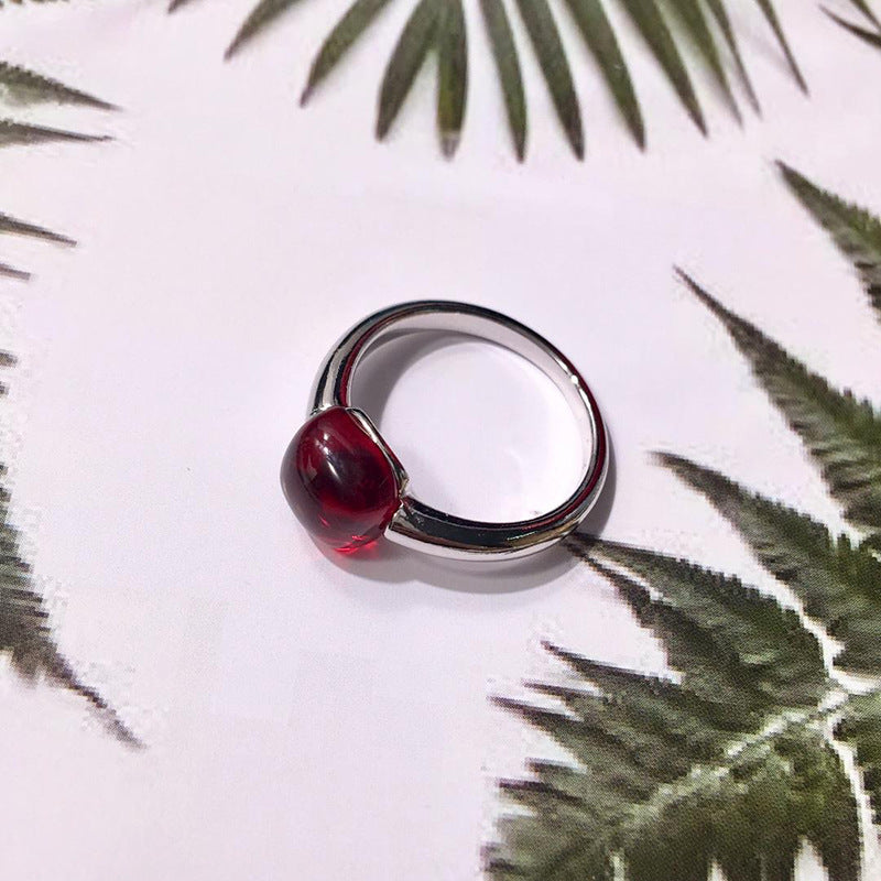 Exotic Copper Geometric Ring For Women Electroplated Metal Jewelry Korean Design Exquisite Accessory Daily Wear