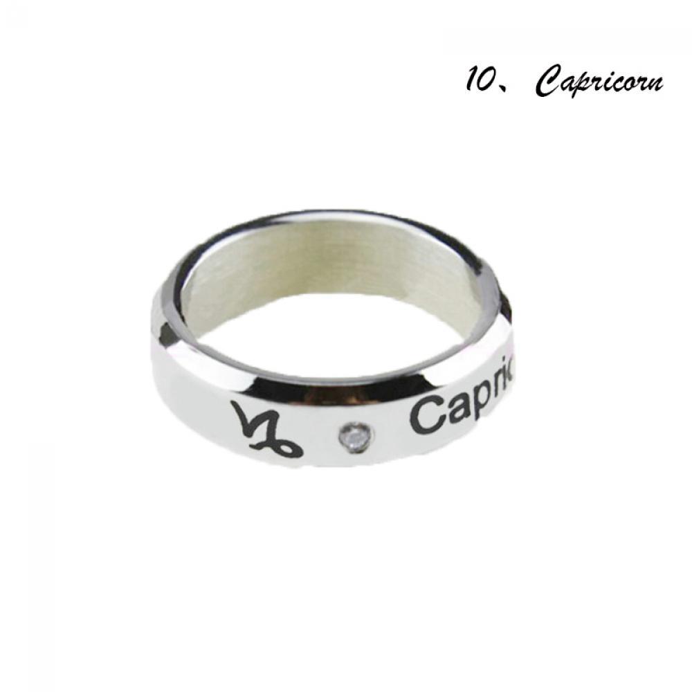 Stainless Steel Rings 6 Mm Wide Gift Constellation Style 17 Mm Inner Diameter Durable Polished Bands Men Women