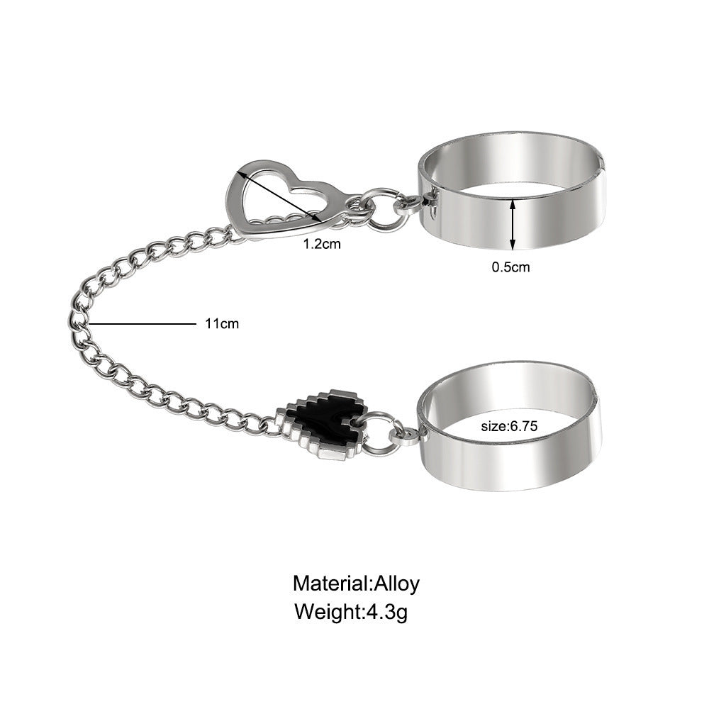 Double Heart Alloy Ring For Women And Men Heart Shaped Fashion Ring Anniversary Gift Love Ring For Couples Gift