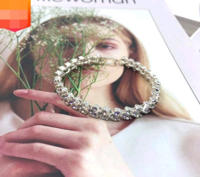 Heart Shaped Gemstone Bracelet For Women Diamond Sparkling Alloy Jewelry Elegant Fashion Accessory Giftset New