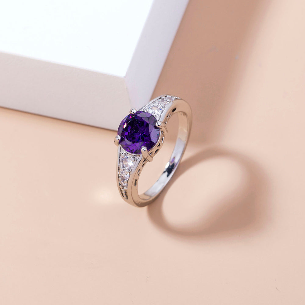 Womens Adjustable Copper Ring with Cubic Zirconia Elegant European Design Light Luxury Ring for Women Zirconia Zirconia