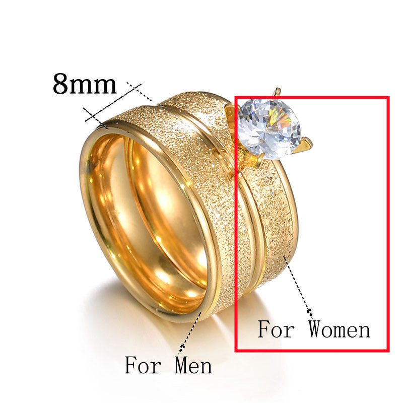 Stainless Steel Frosted Couple Rings For Him And Her Unisex Fashion Jewelry Band Sizes 6 7 8 9 10 11 For Rings