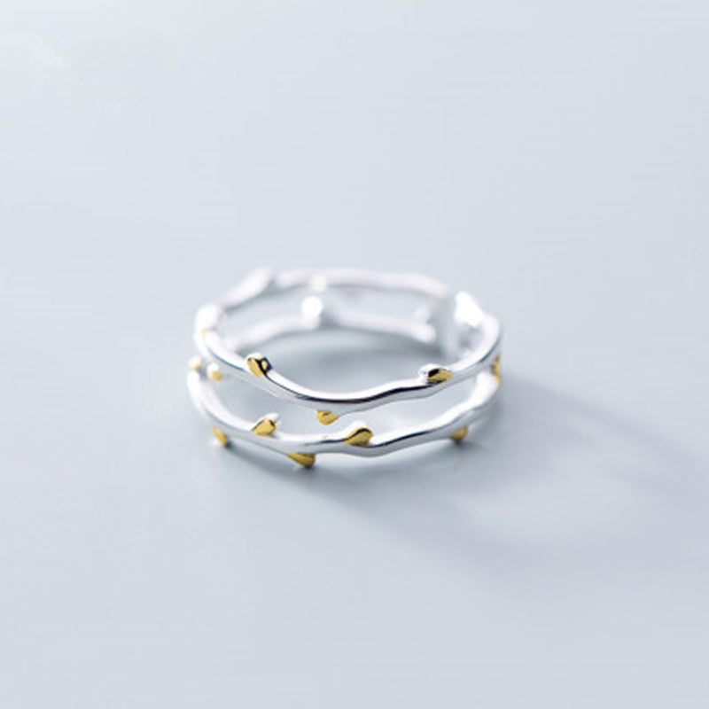 Adjustable Copper Ring Open Design Geometric Cross Ring Electroplated For Women And Girls Daily Jewellery Gift