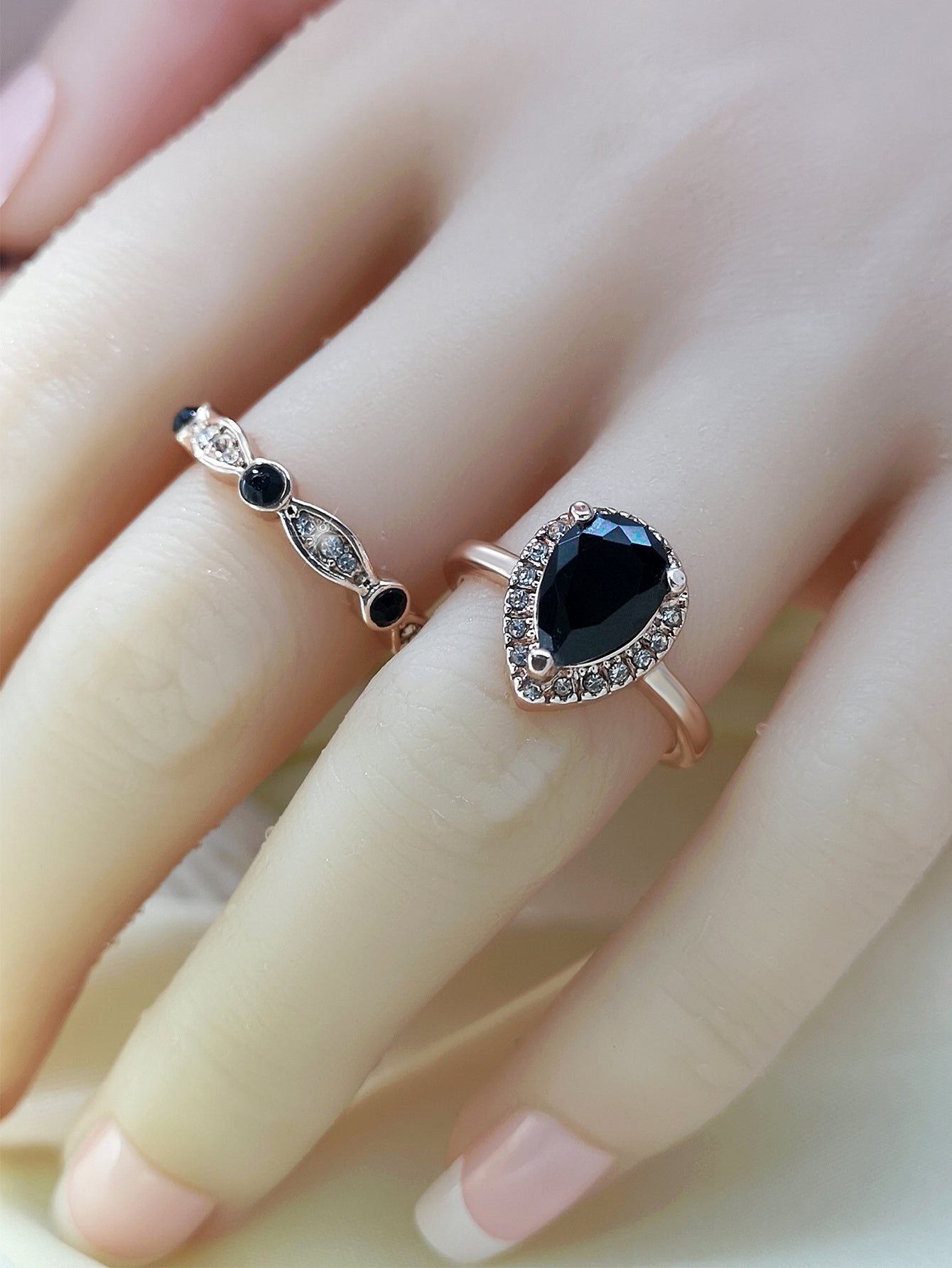 Rose Gold Alloy Rhinestone Geometric Bracelet Korean Style Dainty Elegant Stackable Jewelry For Women Gift Now