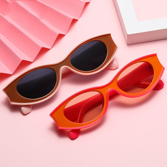 UV400 Womens Sunglasses Full Frame Oval Driving Outdoors Travel Plastic Frames Assorted Colors Non Polarized Light