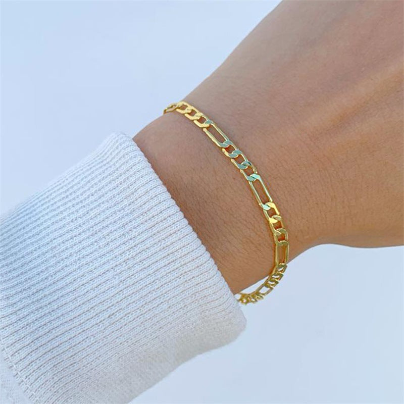 Womens Stainless Steel Bracelet Electroplated Chain Jewelry