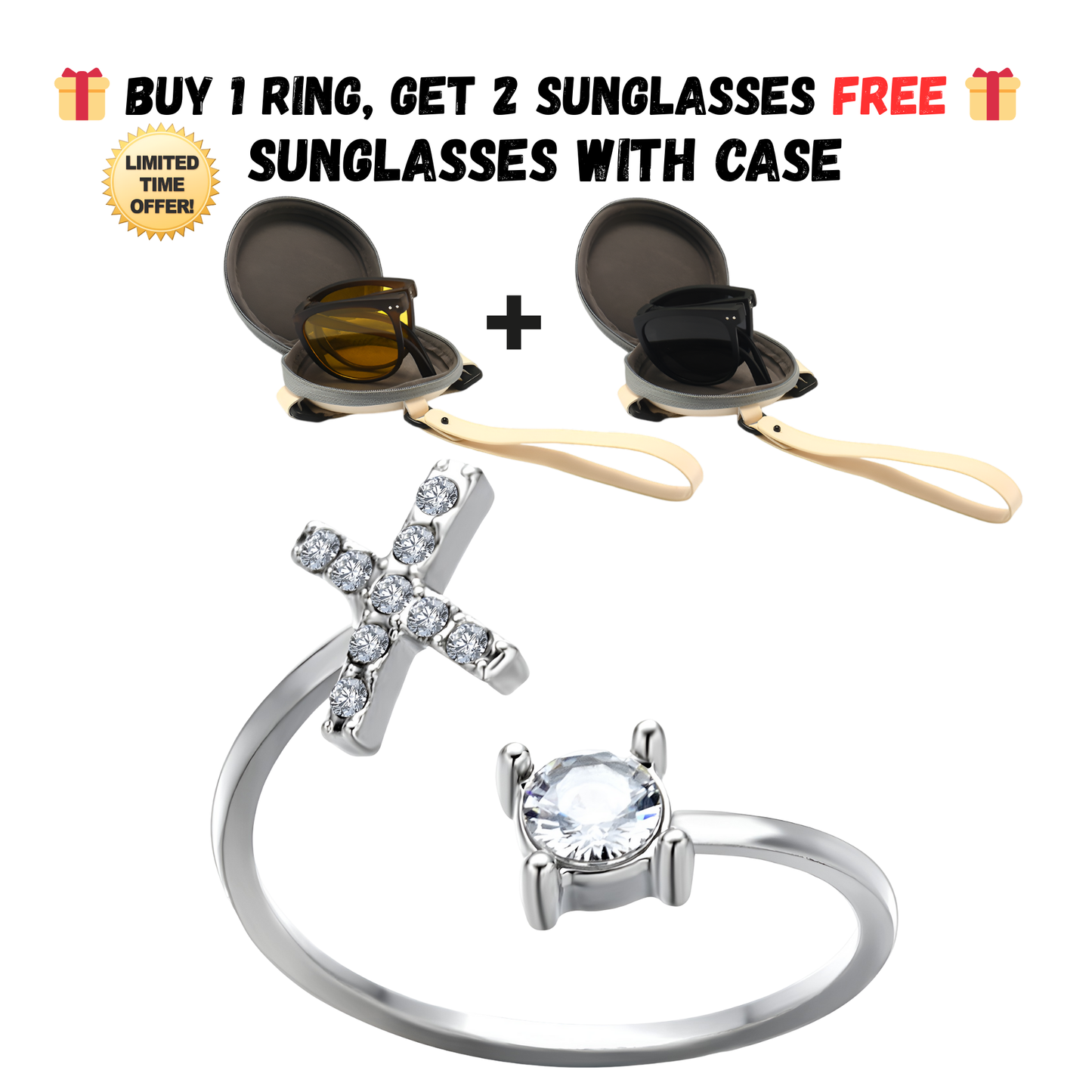 Adjustable Letter Zircon Ring with Alphabet Initials A Z Copper Alloy Jewelry Gift for Women Elegant Gift Idea