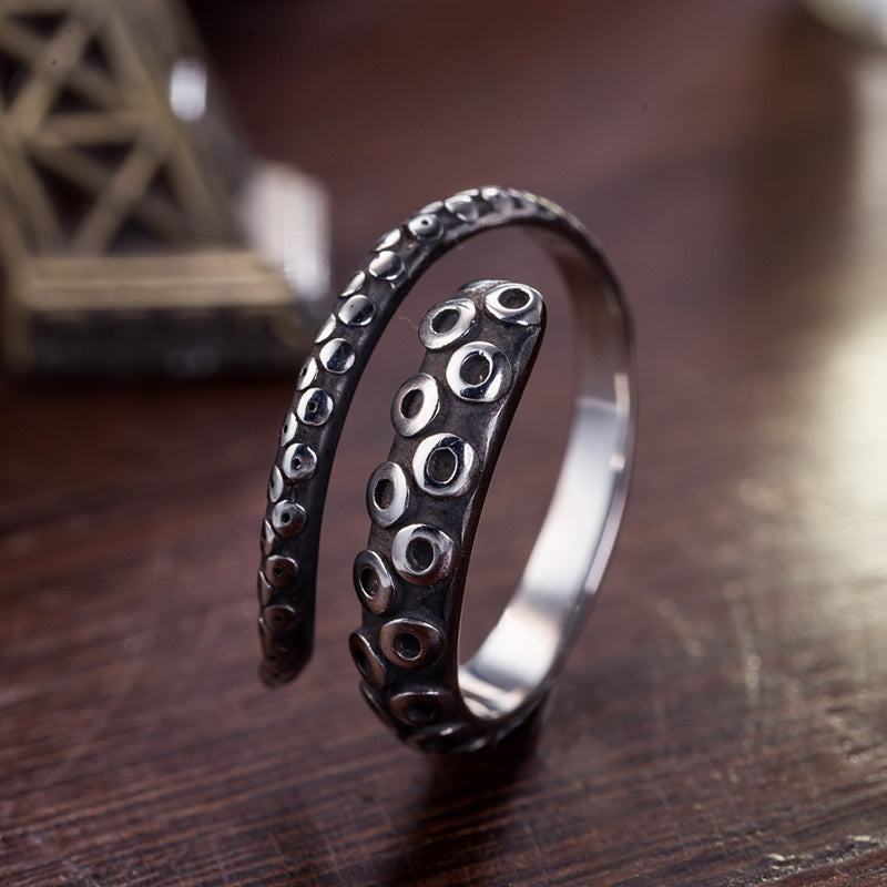 Octopus stainless steel ring