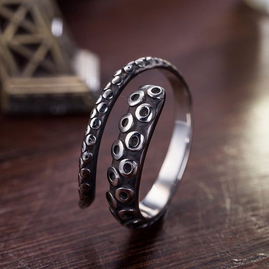 Octopus stainless steel ring