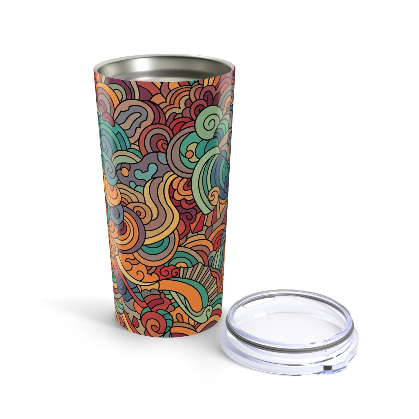 20oz Stainless Steel Tumbler With Double Wall Vacuum Insulation Spill Resistant BPA Free Printed For Hot And Cold
