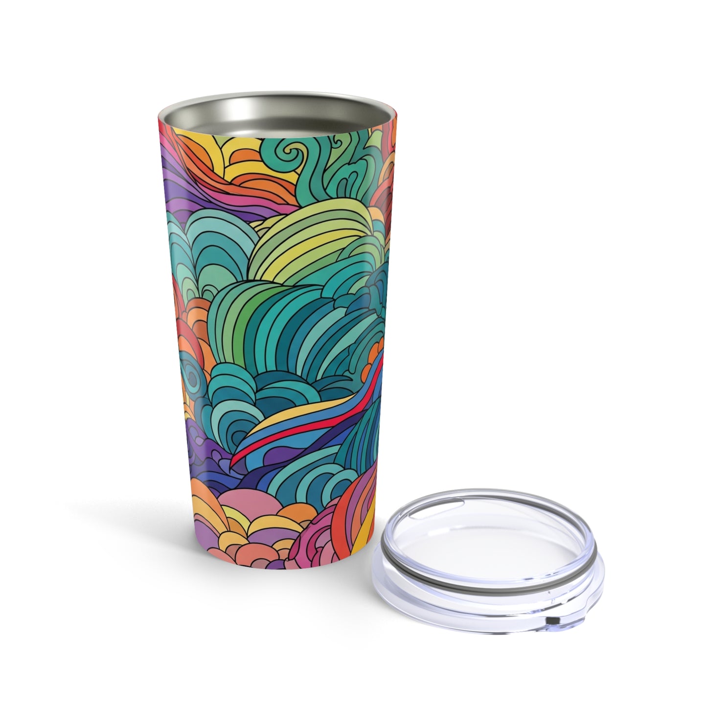 20oz Stainless Steel Tumbler With Double Wall Vacuum Insulation Spill Resistant Lid For Hot Or Cold Beverages