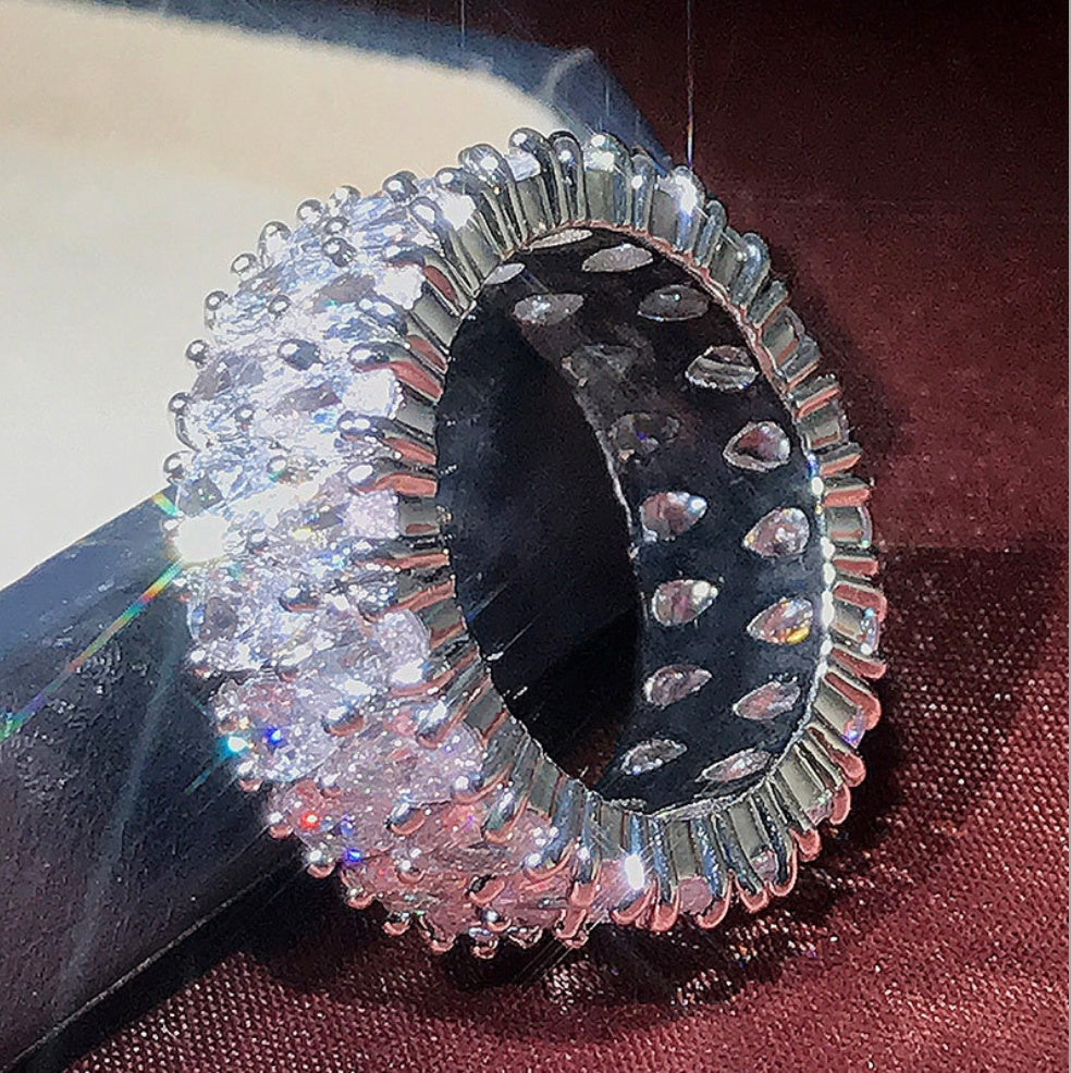 AAA Grade Double-drained Jewelry zircon ring