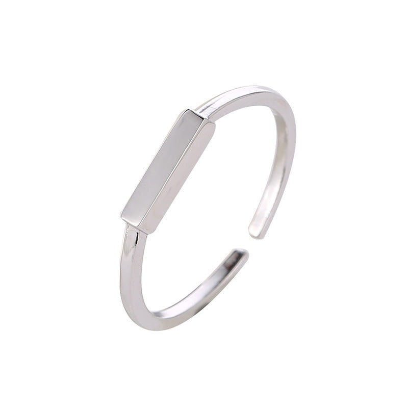 Womens Trendy Ring Japanese Korean Design Index Finger Ring Simple Electroplate Geometric Individually Packed