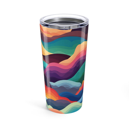 Twenty Ounce Metal Travel Mug With Vacuum Insulation Leak Proof Spill Resistant Lid For Hot Or Cold Beverages