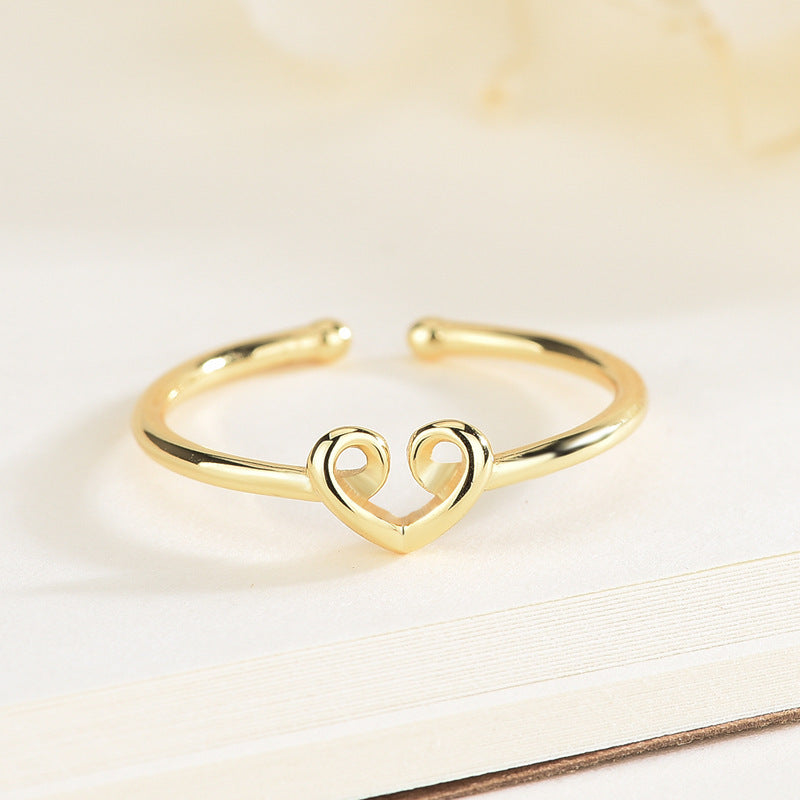 Hollow Love Ring in Sterling Silver