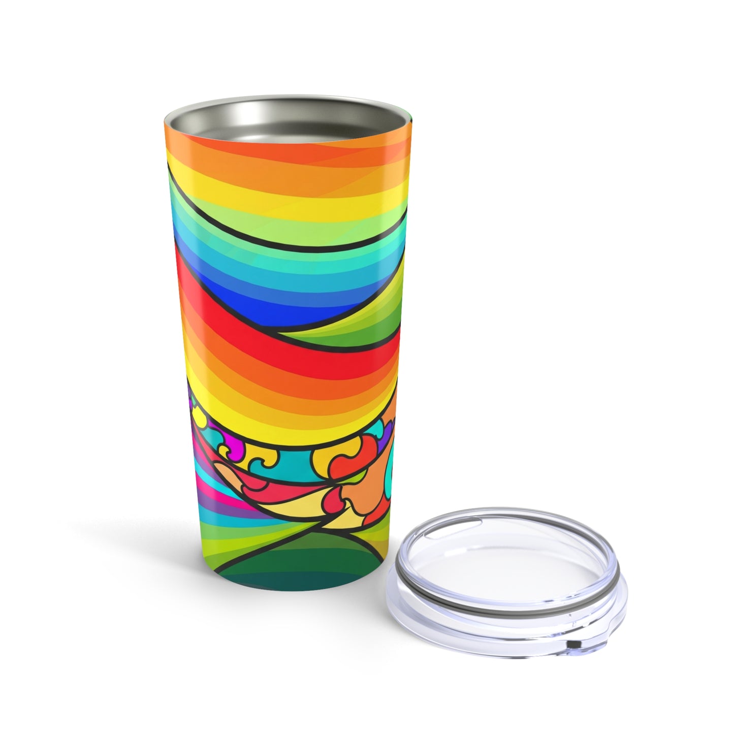 20oz Stainless Steel Tumbler With Double Wall Vacuum Insulation Leak Proof Printed Travel Mug With Lids Dishwasher