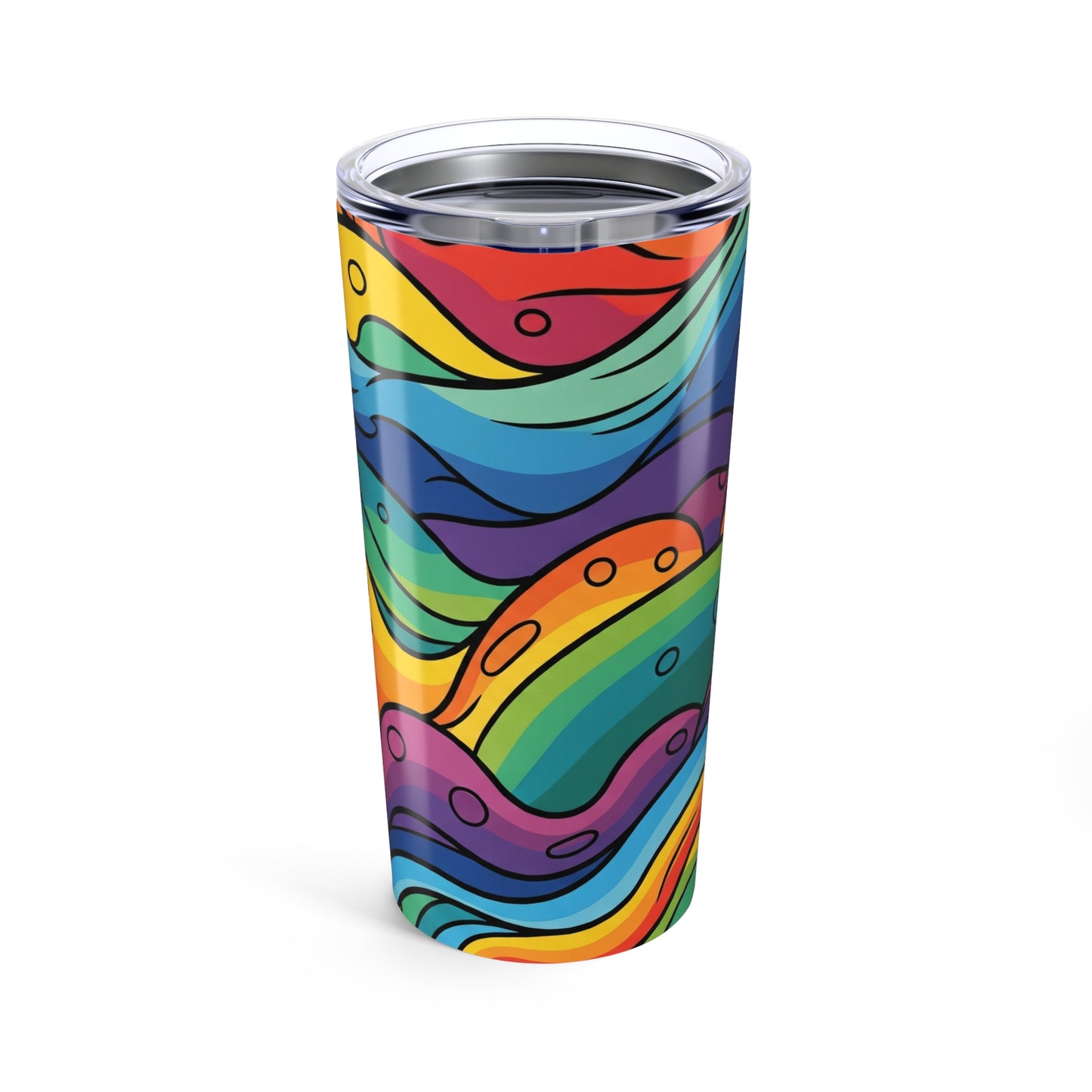 20 Oz Stainless Steel Travel Mug With Double Wall Vacuum Insulation Leak Proof BPA Free Printed For Hot And Cold
