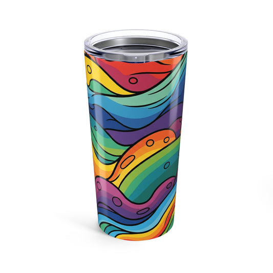 20 Oz Stainless Steel Travel Mug With Double Wall Vacuum Insulation Leak Proof BPA Free Printed For Hot And Cold