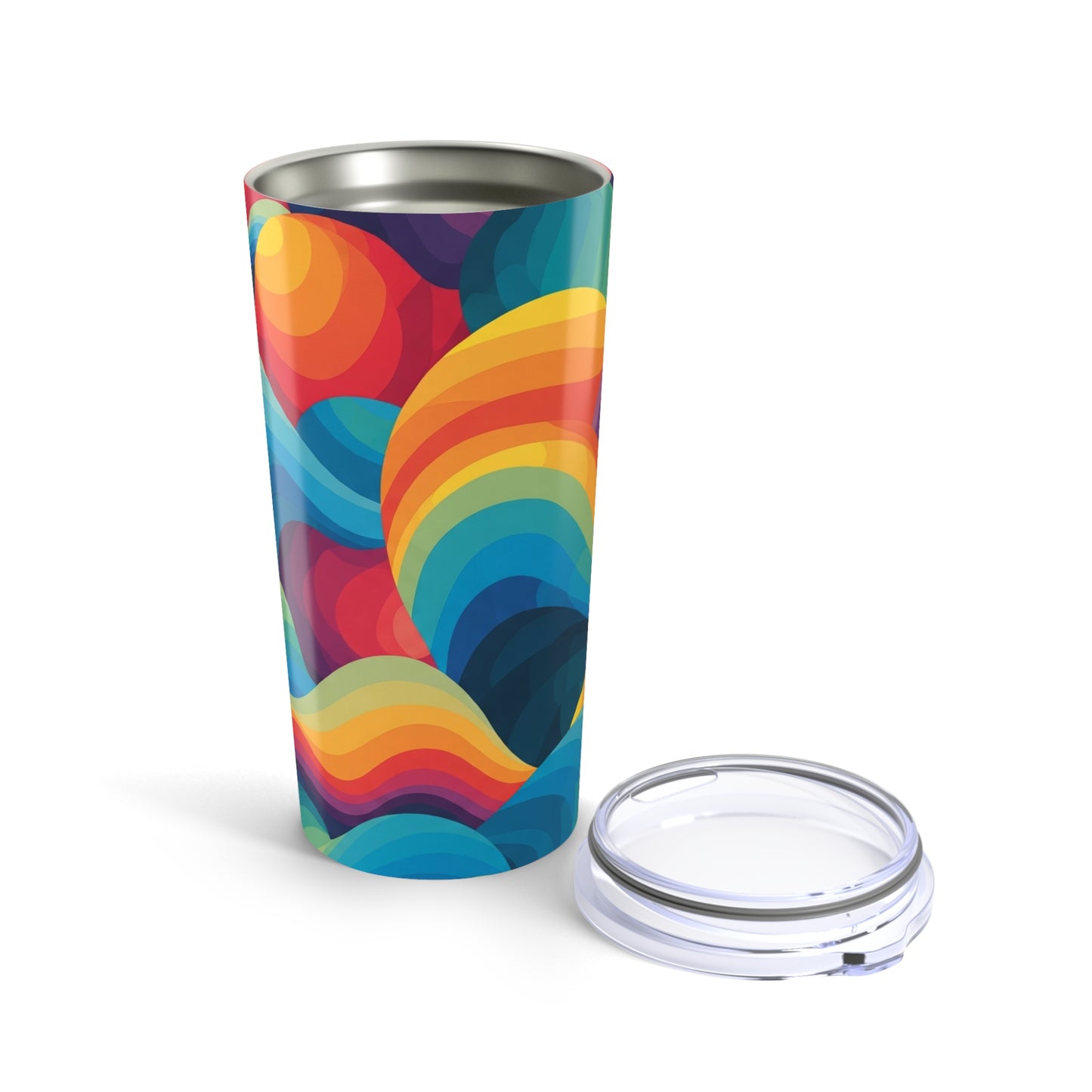 20 Oz Printed Stainless Steel Tumbler With Double Wall Vacuum Insulation And Spill Resistant Lid For Hot Or Cold