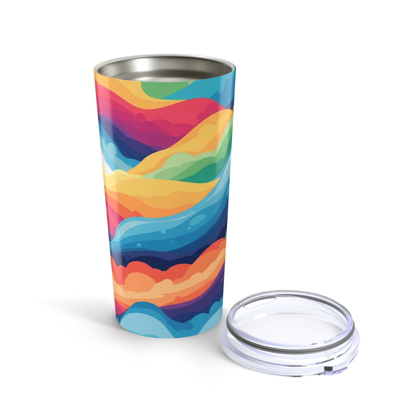 20oz Stainless Steel Travel Mug With Design Double Wall Vacuum Insulated Spill Resistant Durable Beverage Container