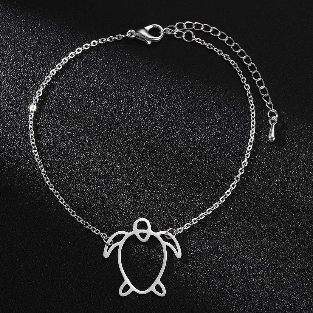 Womens Turtle Pendant Bracelet Stainless Steel Electroplated Alloy Fashion Jewelry Anniversary Keepsake Travel