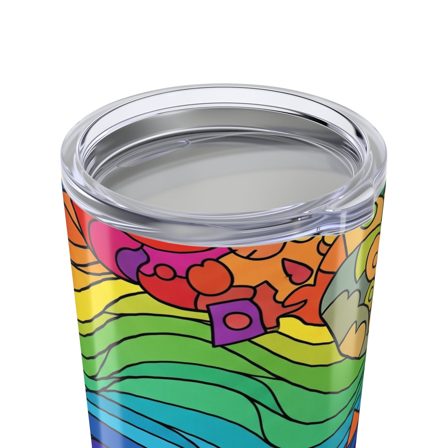 20oz Stainless Steel Tumbler With Double Wall Vacuum Insulation Spill Resistant Lid Printed Travel Mug For