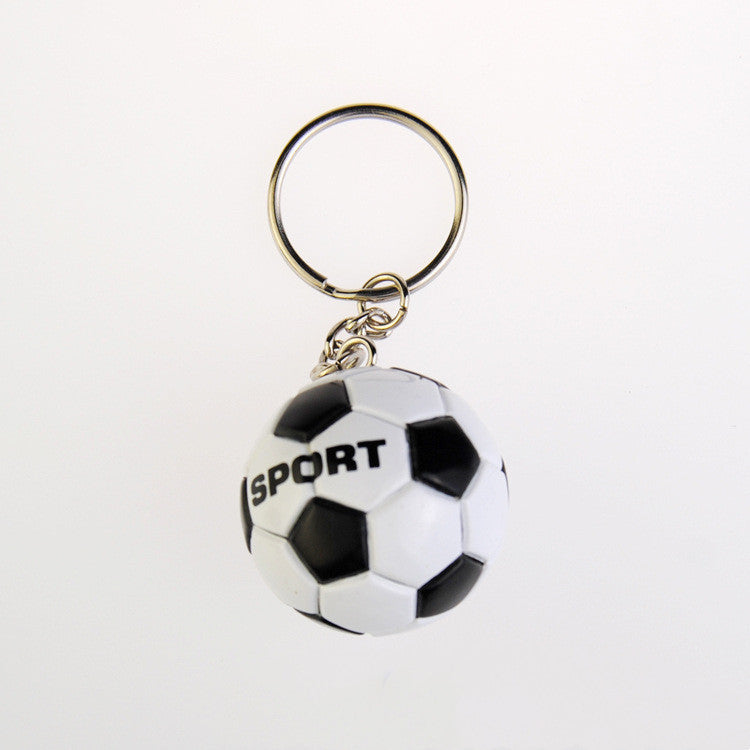Unisex Simulation Football Keychain Plastic Pendant For Sports Enthusiasts Individually Packed Assorted Colours
