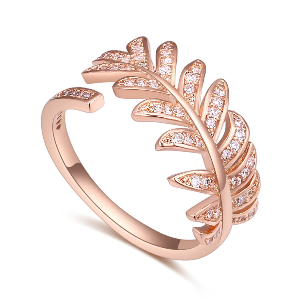 Womens Minimalist Vintage Knuckle Ring Geometric Zirconia Copper Gold Plated Rose Gold Everyday Chic Accessory