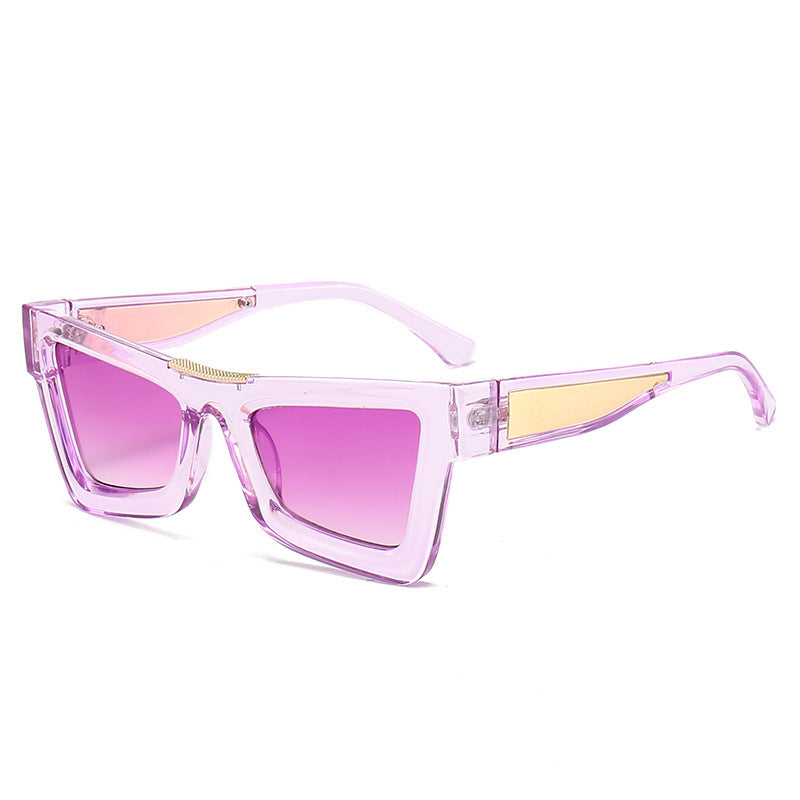 Cat Eye Sunglasses UV Protection Fashion Eyewear With Plastic And Metal Frame PC Lens Outdoor Sun Visor Access