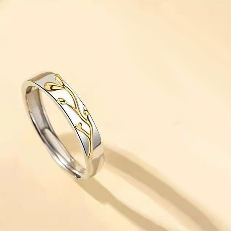 Couple Rings Matching Set Fashion Minimalist Geometric Copper Ring For Him And Her With Bird Design Collection